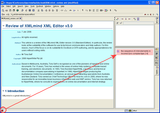 XMLmind XML Editor - Validation